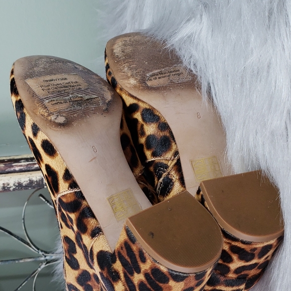 Madewell Leopard Calf Skin Leather Booties size 8 - Picture 6 of 6